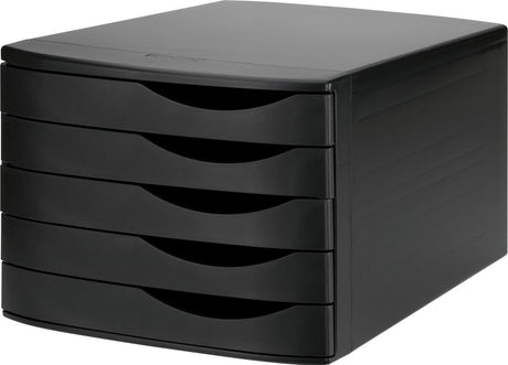 Djois re - solution bureauladenset - 5 gesloten laden - zwart - 100% gerecycled