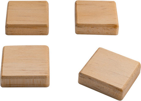 Sigel magneten vierkant hout 4 stuk