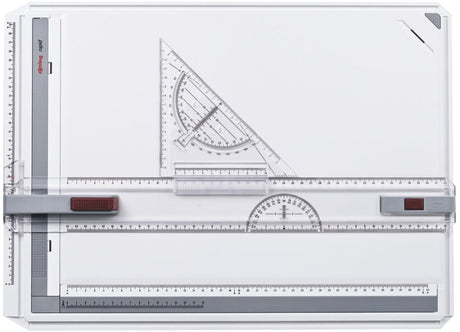 Rotring rapid tekentafel | met liniaal, passer en vierkant | a3-formaat tekentafel