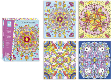 Janod - les ateliers du calme - regenboog mandala's schilderen - knutselset