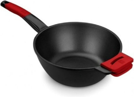 Bra wokpan premiere rood zwart (ø 28 cm)