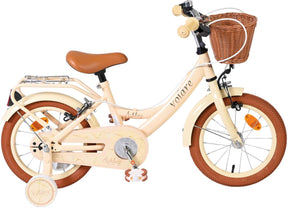 Volare ashley kinderfiets - meisjes - 14 inch - creme - twee handremmen