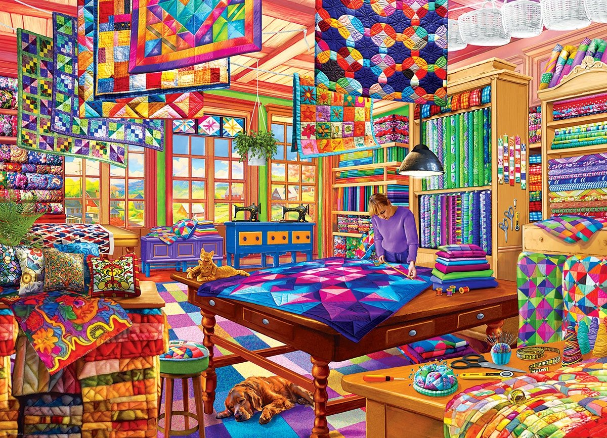 Eurographics - the quilt workshop - bigelow illustrations - 1000 stukjes 68×48cm (b×h) - legpuzzel