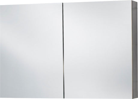 Differnz somero spiegelkast - fsc® gecertificeerd - 2 deuren met geïntegreerde greep - verstelbare planken - mdf - moderne stijl - 100 cm breed - antraciet - 2 jaar garantie