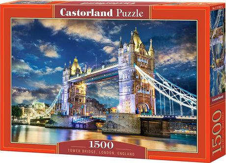 Castorland tower bridge, london, england – puzzel – 1.500 stukjes – satijnen afwerking – perfecte pasvorm – europese kwaliteit