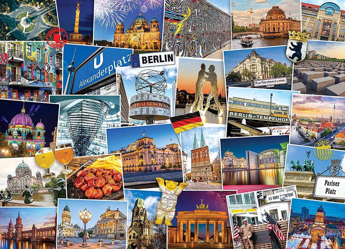 Eurographics puzzel globetrotter berlin 1000 stukjes karton.