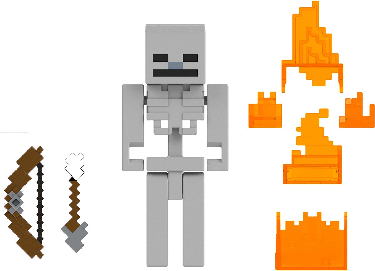 Minecraft skeleton core figure, 6 jaar, , meerkleurig, kunststof