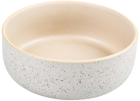 Duvo plus dinner time eetkom stone smooth dune - keramieken voerbak hond en kat - drinkbak - zwaar vaatwasserbestendig - m 680ml - grijsgroen m