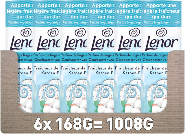 Lenor light geurbooster katoen fris - 6 x 168 gram - wasparfum