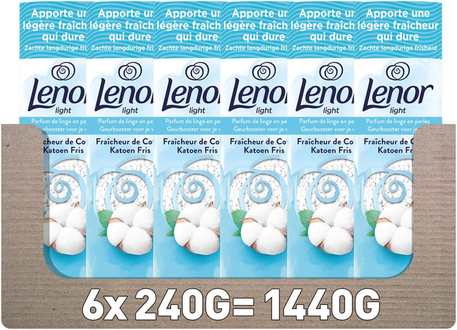 Lenor light geurbooster katoen fris - 6 x 240 gram - wasparfum