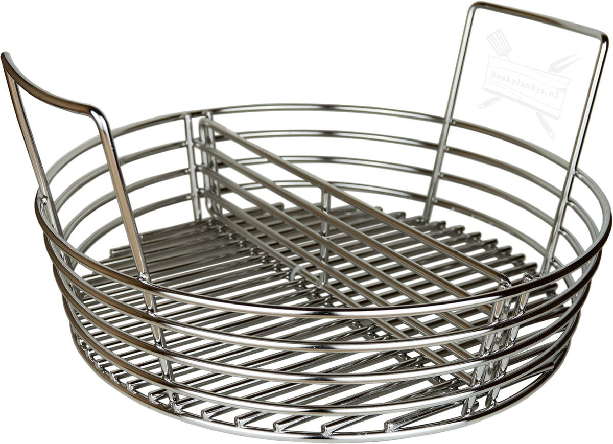 Grill guru large charcoal basket - kamado - kolenmand - geschikt voor large vanaf 2022 - rvs