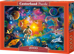 Castorland man in space – puzzel – 2.000 stukjes – satijnen afwerking – perfecte pasvorm – europese kwaliteit