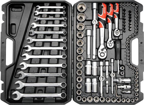 Yato yt-38831 - dopsleutelset - 111 stuks - chroom-vanadiumstaal - ergonomische handgreep