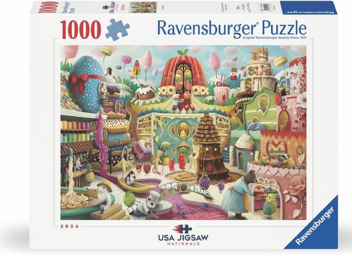 Ravensburger legpuzzel sweet street 1000 stukjes kunst puzzel volwassenen.