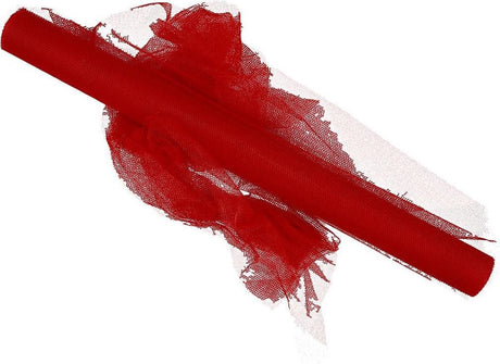 Creativ company tule rol rood 5 meter - knutselmateriaal decoratie.