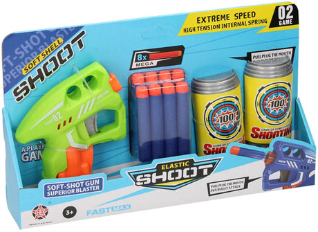Lobbes speelgoed bv pistool met foam pijltjes en blikjes targets