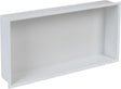 Plieger inbox inbouwnis - met flens - rvs - 60x30x7.5 cm - wit