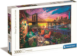 Clementoni puzzel manhattan balcony sunset, 3000st.