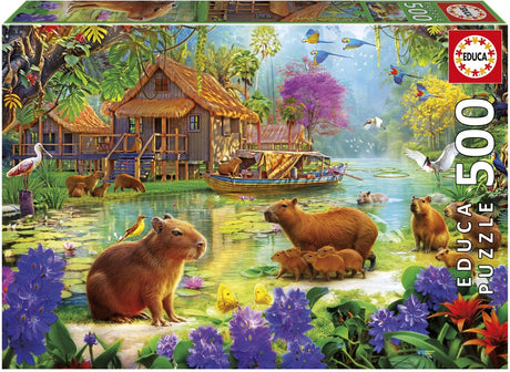 Educa - puzzel - capybara village - 500 stukjes - legpuzzel