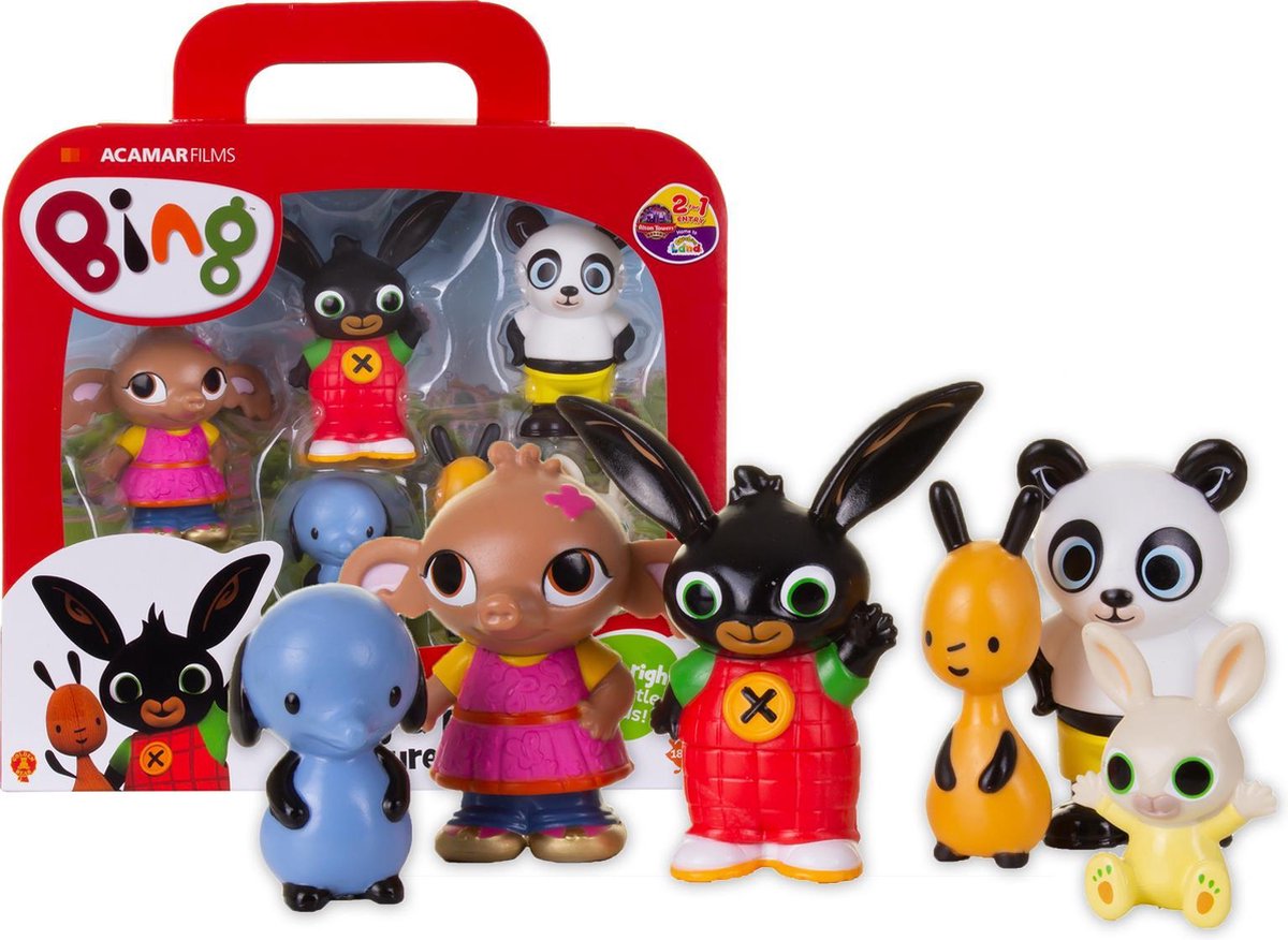 Bing koffer met 6 speelfiguren