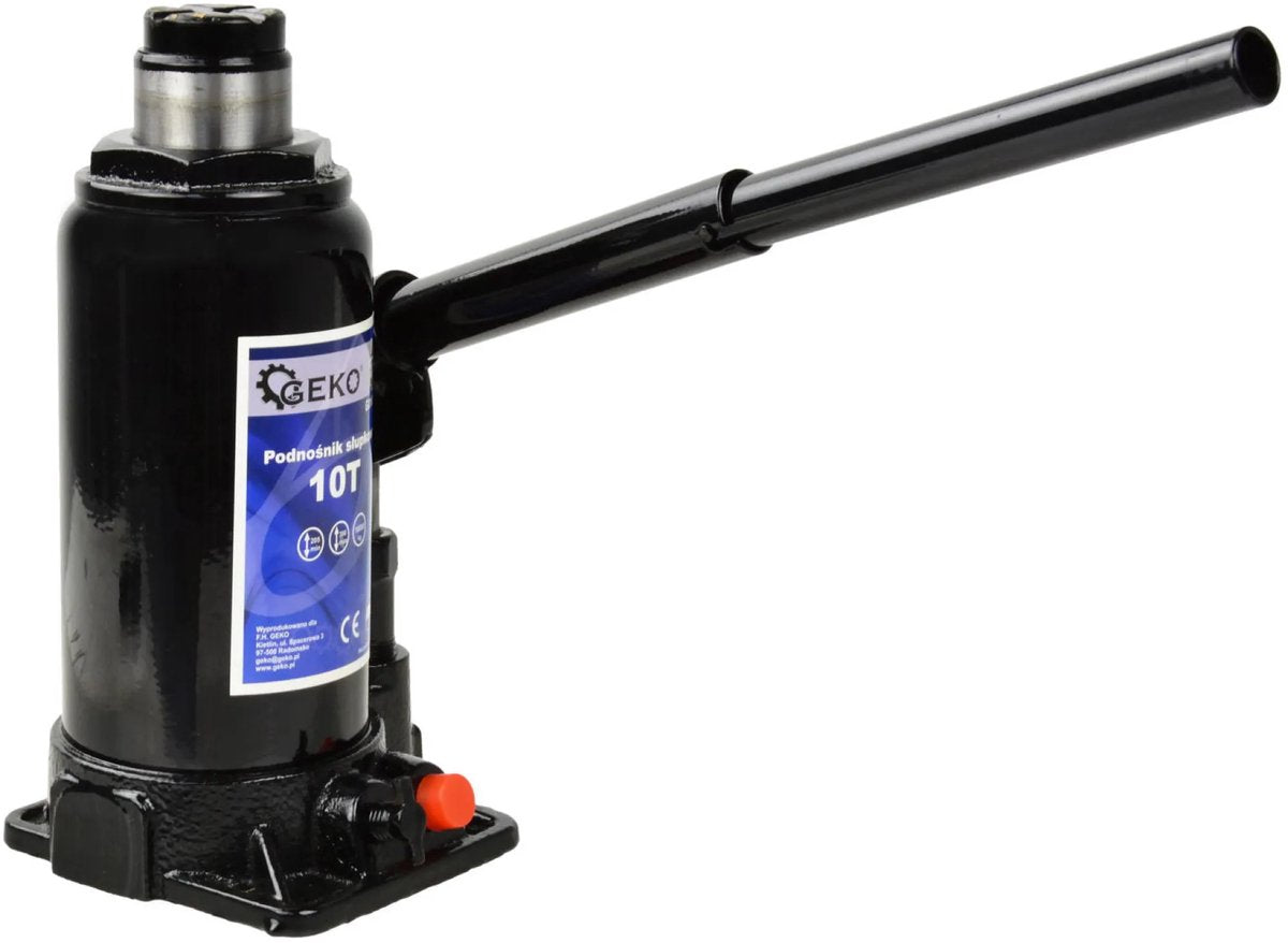 Geko hydraulische fleskrik - 10 ton - compact ontwerp - automatische veiligheidsklep