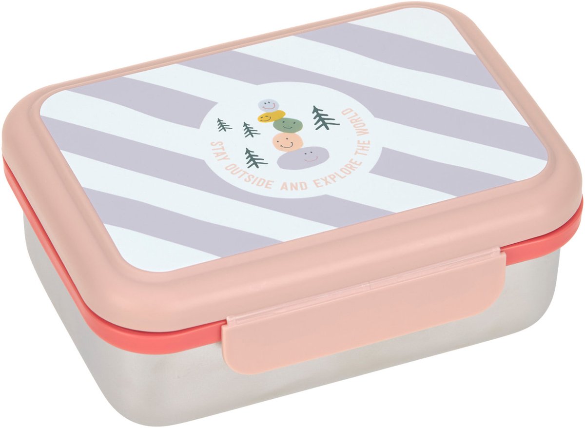 Lässig lunchbox rvs - sunny explorer - rose pink