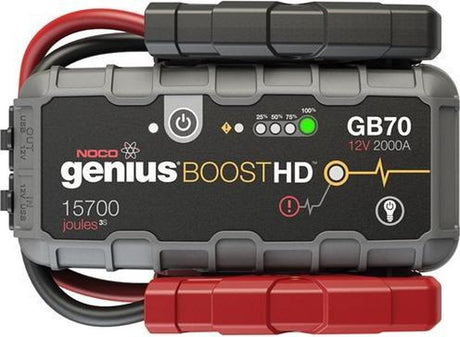 Noco boost lithium jumpstarter gb70 - starthulp 2.000 ampère - 40 startpogingen op 1 lading - usb lader voor smartphone tablet- led zaklamp