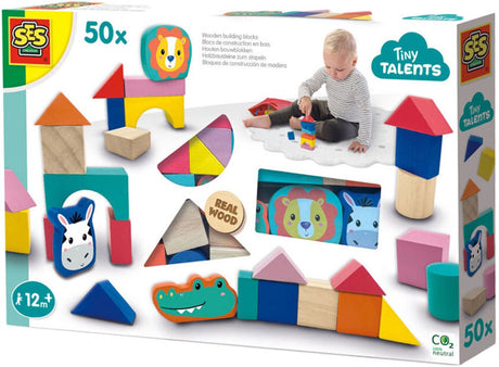 Ses creative ses tiny talents houten bouwblokken