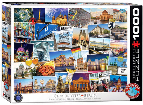 Eurographics merkloos puzzel wereldreiziger berlijn 1000 stukjes 48x68cm
