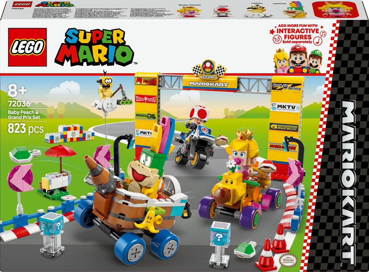 Lego mario kart - baby peach en grand prix - 72036