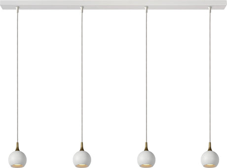 Lucide favori - hanglamp - 4xgu10 - wit