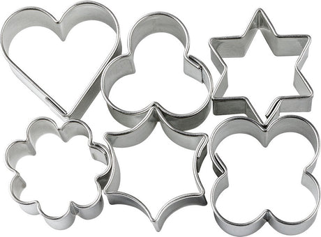 Fimo 6 metalen uitsteekvormen voor juwelen