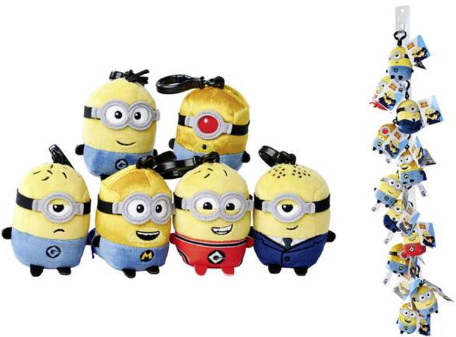 Simba toys plush universal mini minion sleutelhanger - 8cm - 1 model ad random