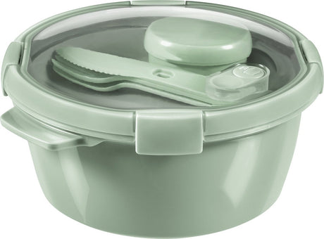 Curver smart to go eco lunchset 1,6 liter + bestekset + sauscup - eco groen