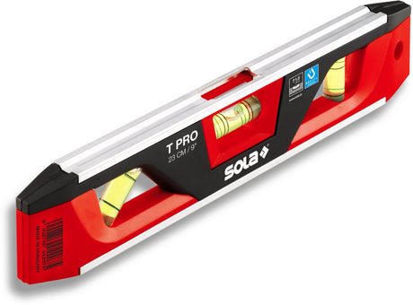 Sola t pro torpedo magneetwaterpas 23cm - 01430701 - tot 0.25 m - rood