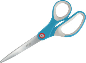 Leitz tweehandige titanium schaar met ergonomische handgreep voor kantoor en thuiskantoor - sereen blauw