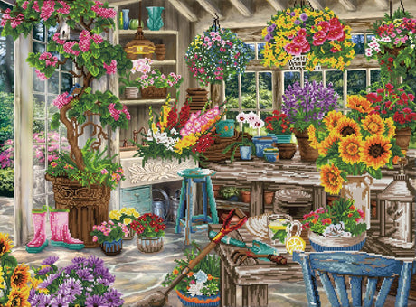 Diamond dotz® diamond painting - gardener's paradise - 74x100 cm - 43 kleuren - full - rond - diamond dotz