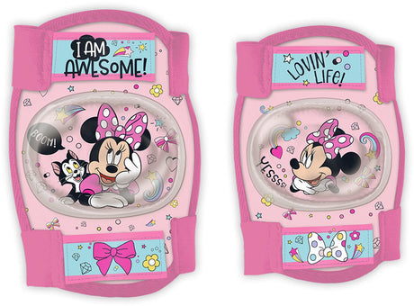 Minnie mouse knie- en elleboogbeschermers - voor kinderen - roze xs