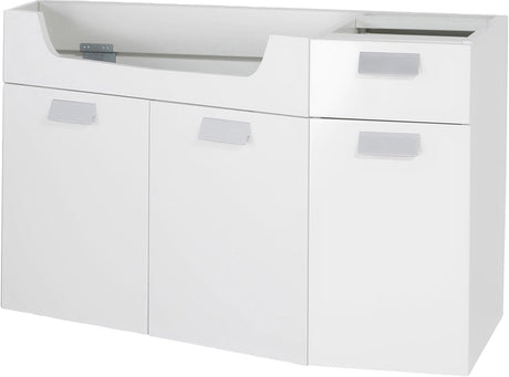 Differnz fabulous onderkast hoekmodel links - badkamerkast met softclose systeem - vervaardigd uit mdf - afmetingen 99 x 60 x 47.5 cm - kleur wit - praktische opbergruimte