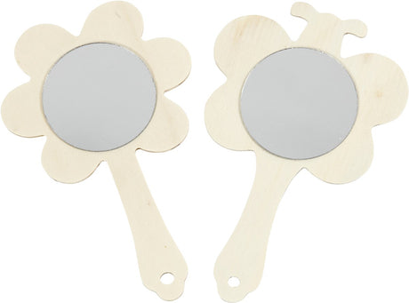 Creativ company handspiegels bloem en vlinder 20 stuks