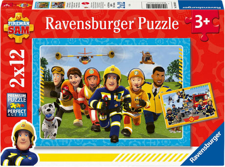 Ravensburger brandweerman sam de redding komt eraan - puzzel - 2x12 stukjes - vanaf 3 jaar