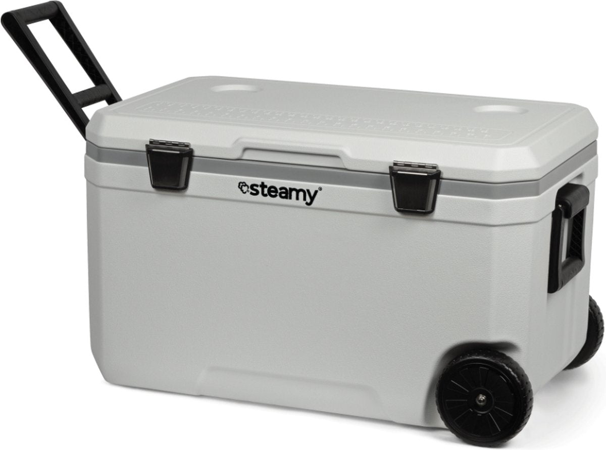 Steamy marine 70 roller - grote koelbox op wielen - speciaal voor op de boot - 70 liter - wit