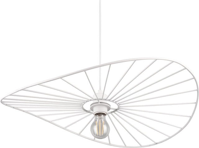 Rl live your light reality chapeau - hanglamp - wit mat - excl. 1x e27 40w - in hoogte verstelbaar