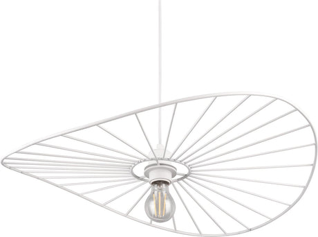 Rl live your light reality chapeau - hanglamp - wit mat - excl. 1x e27 40w - in hoogte verstelbaar