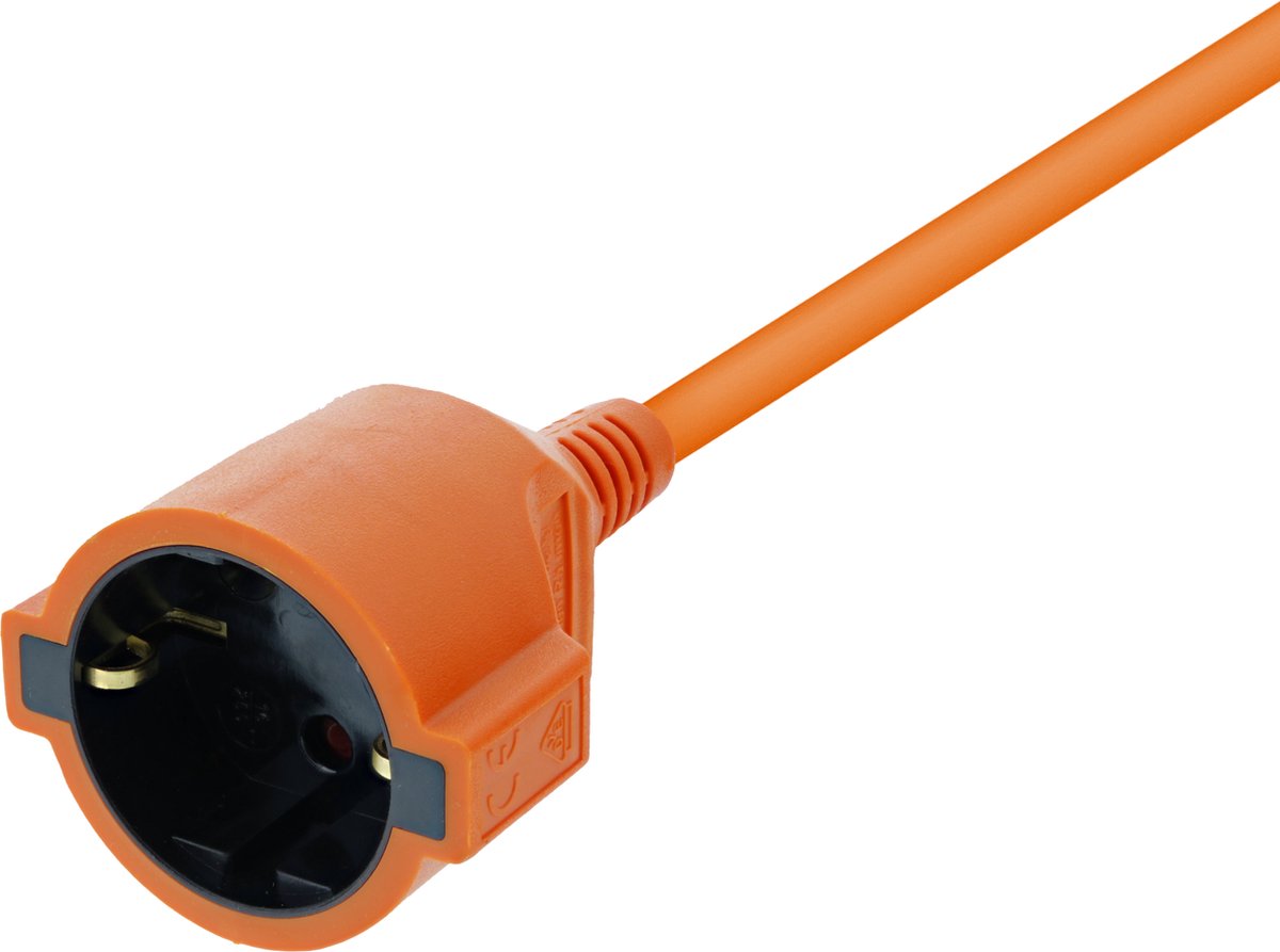 Deltaco gt-979 verlengkabel - binnen - verlengsnoer geaard - ip20 - 20 meter - oranje