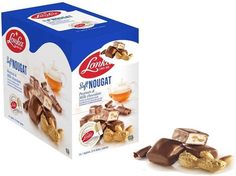 Lonka nougat melkchocolade peanut - per stuk verpakt - box a 2,57kg
