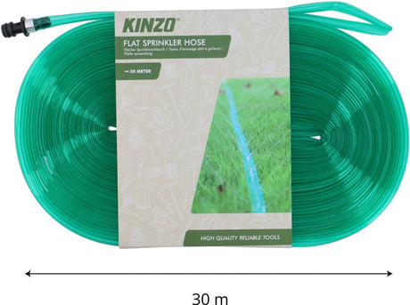 Kinzo sproeislang 30m – platte tuinslang druppelslang – voor gazon, bloembedden en tuin – gelijkmatige besproeiing