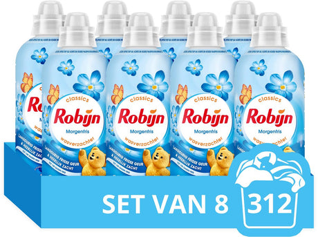 Robijn wasverzachter - morgenfris - 8 stuks - 312 wasbeurten - voordeelverpakking