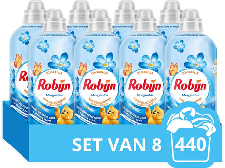 Robijn wasverzachter - morgenfris - 8 stuks - 440 wasbeurten - voordeelverpakking