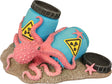 Aqua della aquarium decoratie radioactieve vaten met octopus - glow-in-the-dark schuilplek - s 12x9x7cm - meerkleurig 12